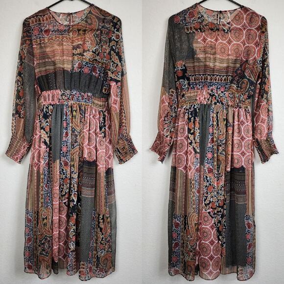 Zara Patchwork Boho Dress - Picture 2 of 4